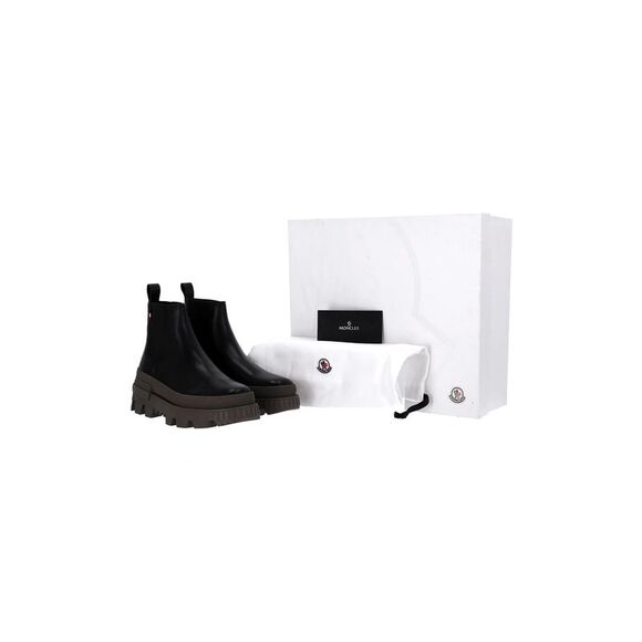 Moncler Lir Chunky Chelsea Boots in Black Leather - Picture 10 of 10